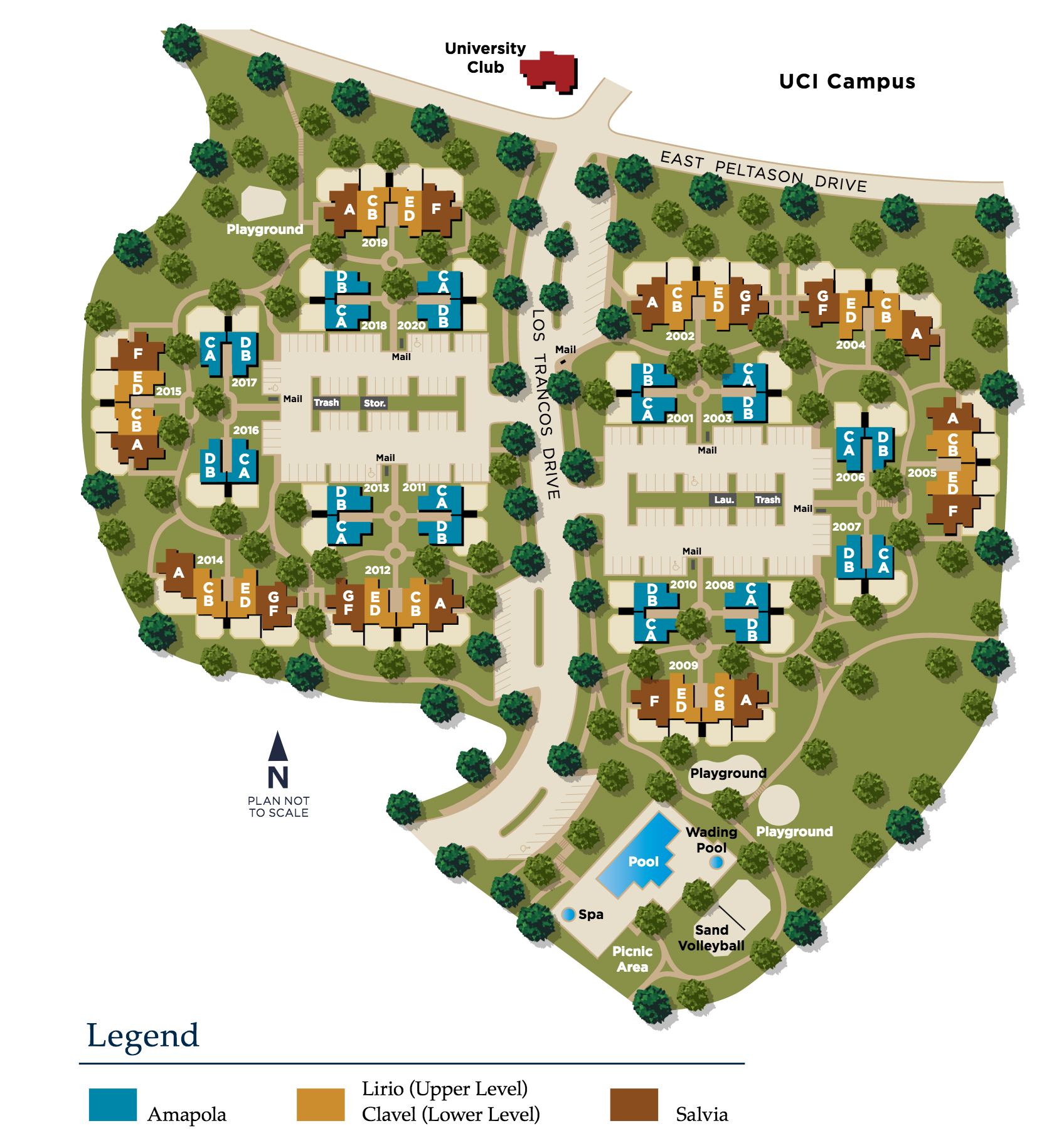 Las Lomas Apartments Site Plan Irvine Campus Housing